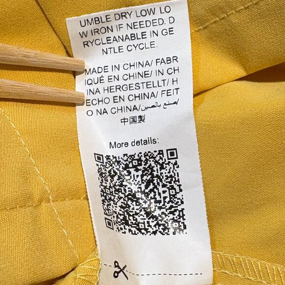 SHEIN Yellow Button Down Collared Long Sleeve Shirt Boys Size 7 (SKU: 143B) - Picture 4 of 4